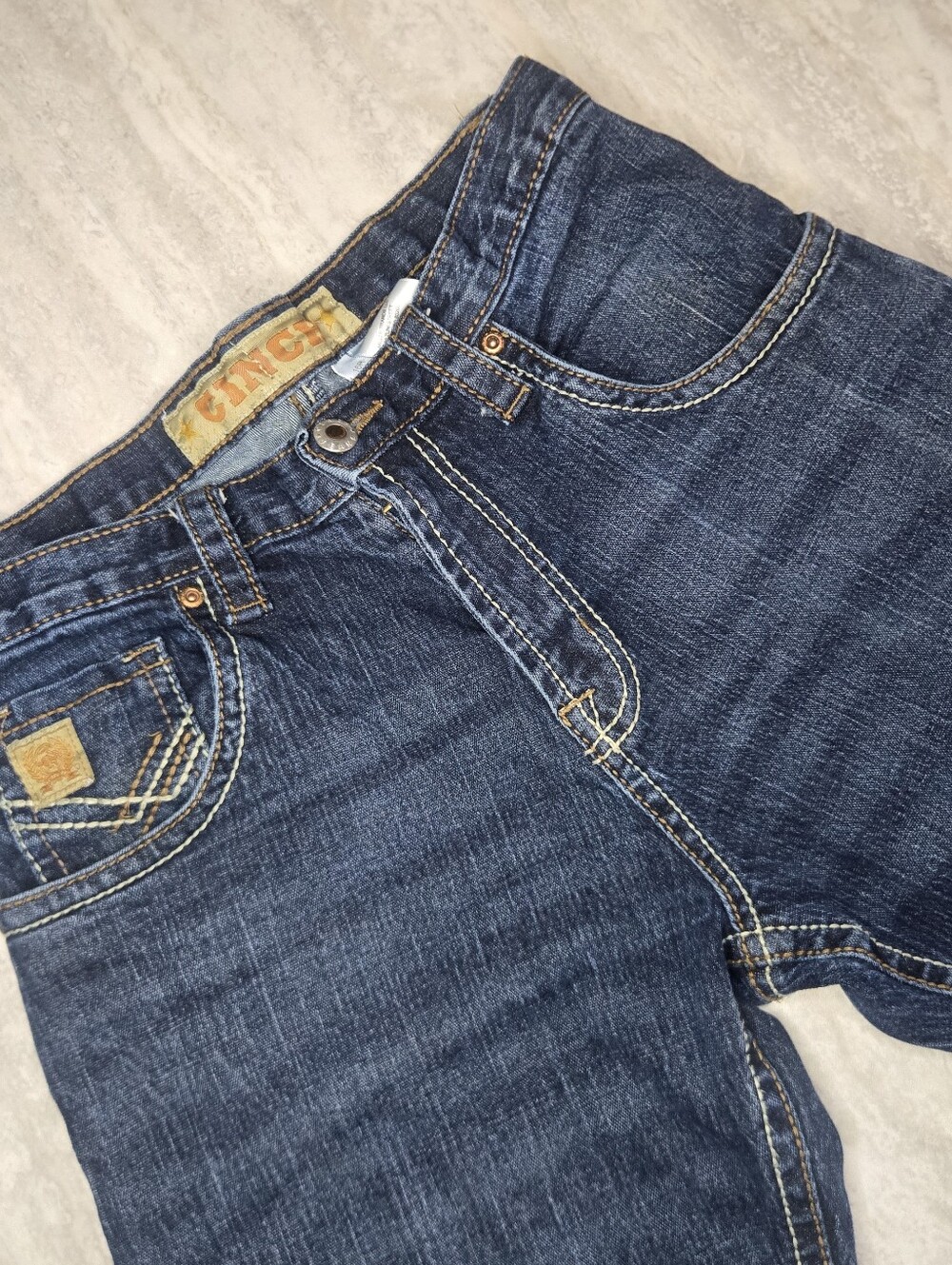 Boys Cinch Dark Wash Western Jeans